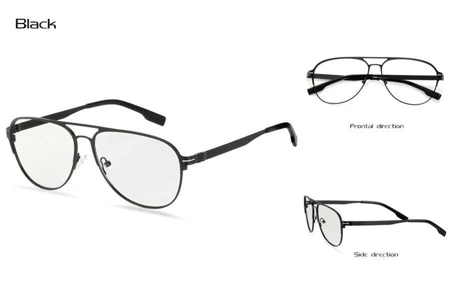 Men's Round Full Rim Alloy Double Bridge Prescription Glasses — view 17 | Rx Spectacle