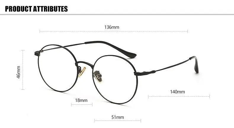 Unisex Round Full Rim Alloy Prescription Glasses 77507 — view 14 | Rx Spectacle