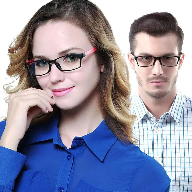 Unisex Square Full Rim Titanium Prescription Glasses 1302 — view 4 | Rx Spectacle