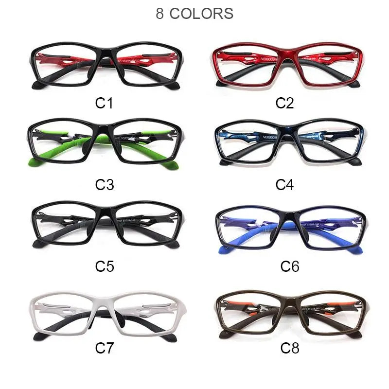 Men's Square Full Rim Titanium Sports Glasses Tr8021 — view 8 | Rx Spectacle