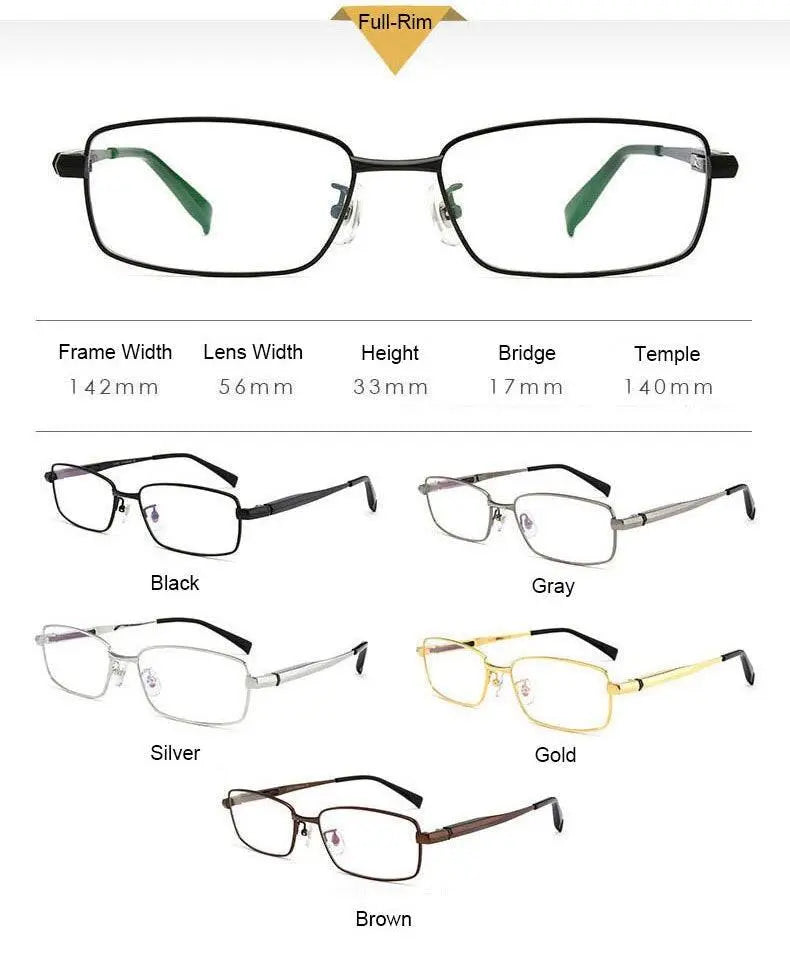 Men's Full Rim Titanium Reading Glasses 81133 — view 17 | Rx Spectacle