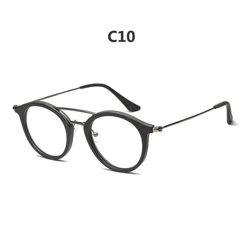 Unisex Round Full Rim Alloy Double Bridge Prescription Glasses 4821 — view 8 | Rx Spectacle