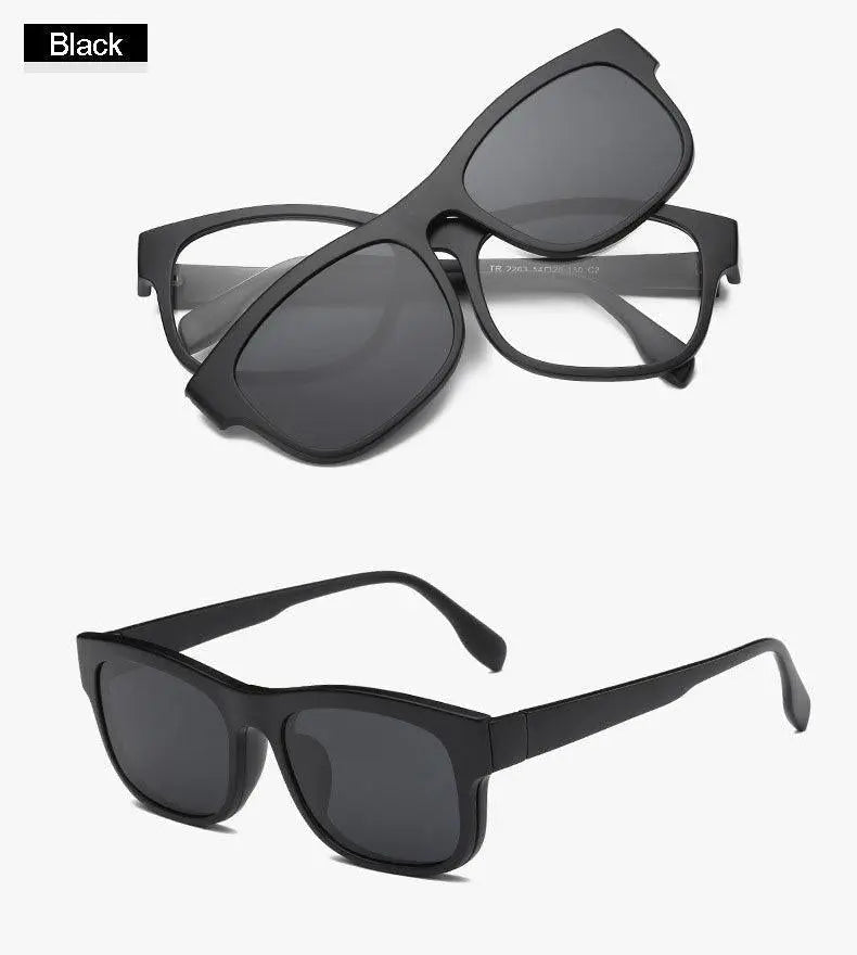 Unisex Square Full Rim Clip-On Prescription Glasses 2203 — view 11 | Rx Spectacle