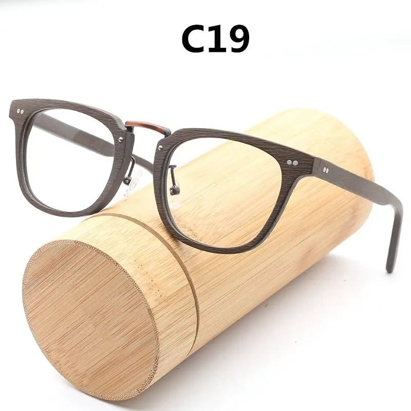 Unisex Square Full Rim Wood Prescription Glasses Lbh025 — view 6 | Rx Spectacle