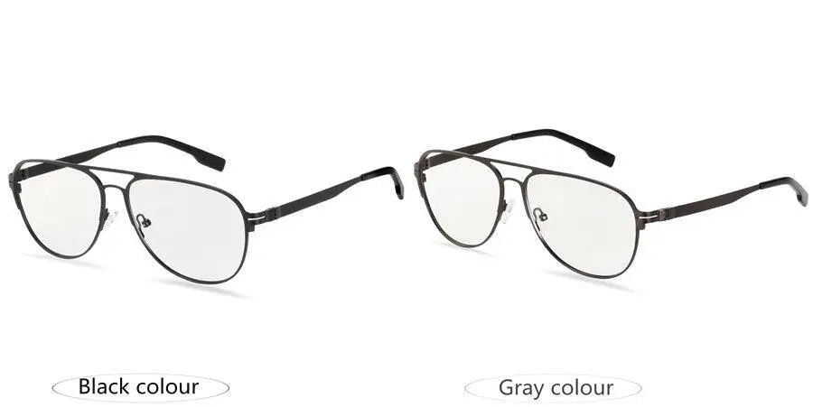 Men's Round Full Rim Alloy Double Bridge Prescription Glasses — view 16 | Rx Spectacle