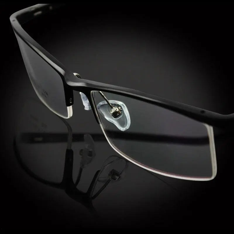 Men's Semi-Rimless Alloy Prescription Glasses 2036 — view 6 | Rx Spectacle