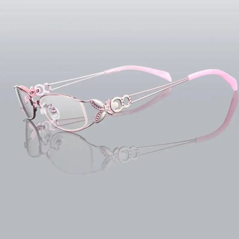 Women's Butterfly Full Rim Alloy Prescription Glasses 6150 — view 10 | Rx Spectacle