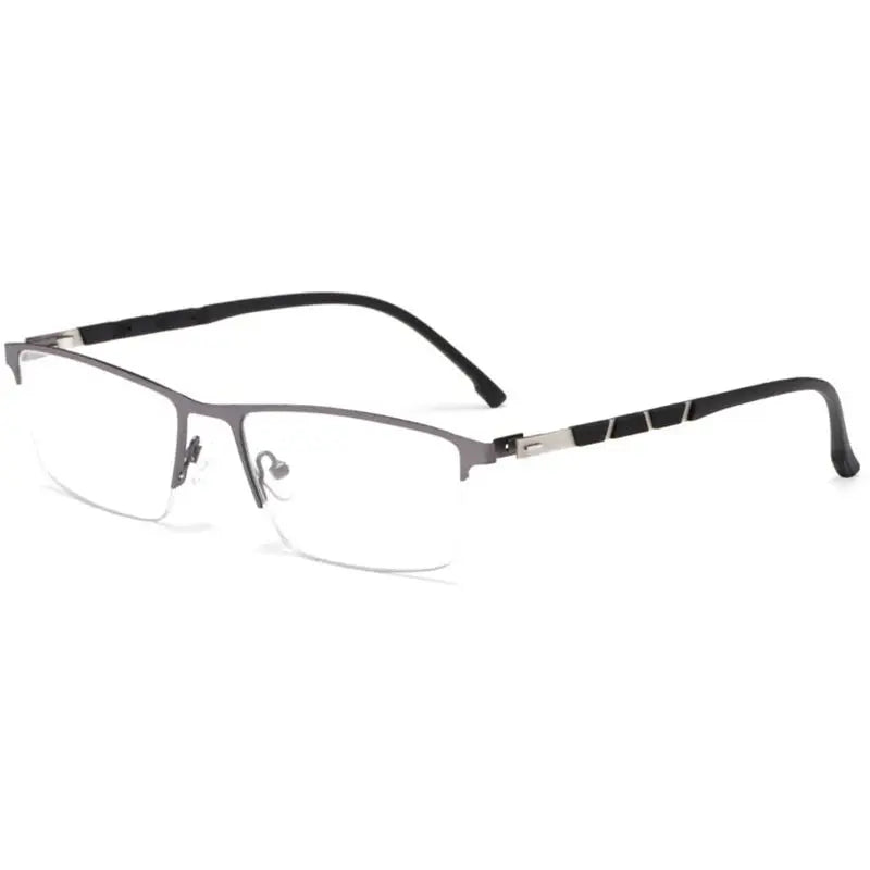 Men's Square Semi-Rimless Alloy Prescription Glasses 35148 — view 5 | Rx Spectacle