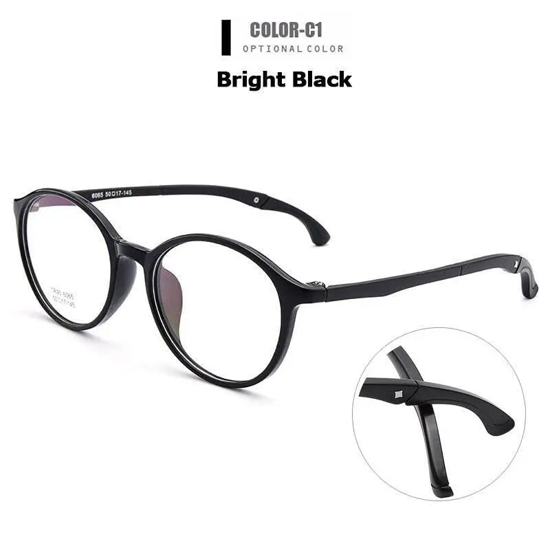 Unisex Round Full Rim TR90 Prescription Glasses M6065 — view 7 | Rx Spectacle