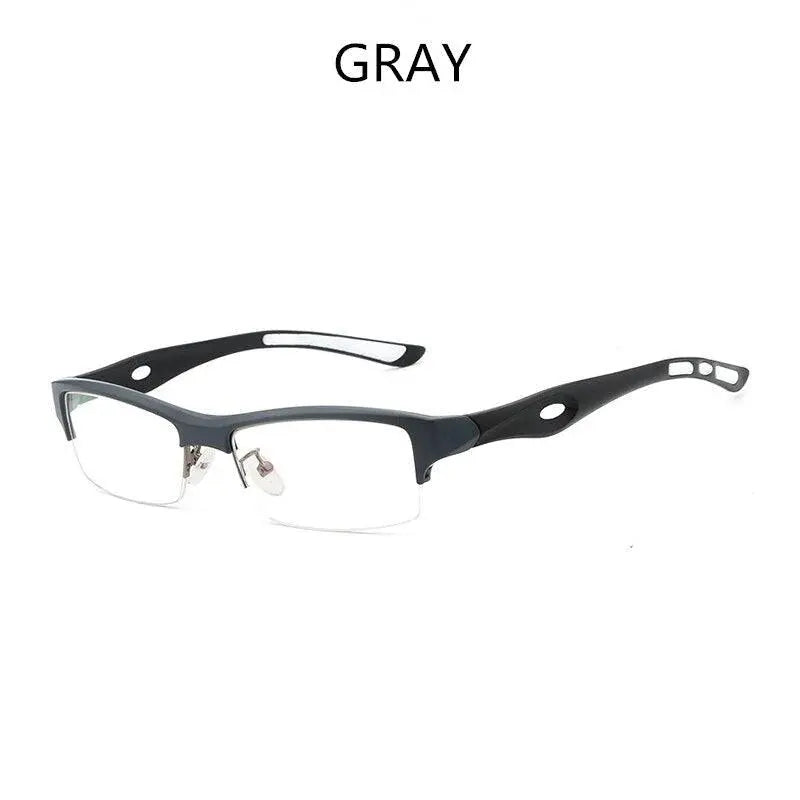 Men's Rectangular Semi-Rimless TR90 Prescription Glasses L1077 — view 3 | Rx Spectacle