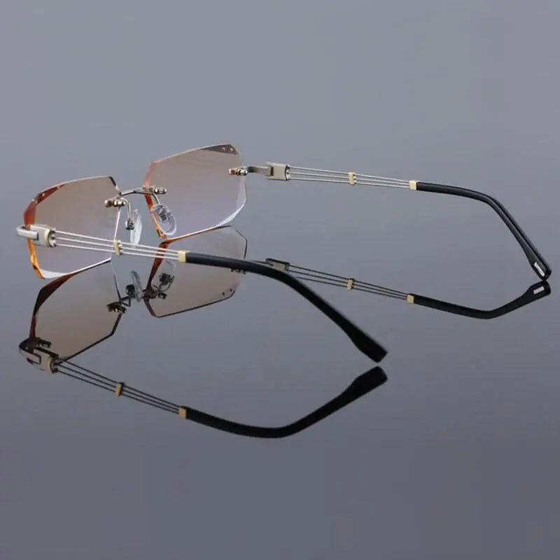 Rimless Titanium Prescription Glasses 58128 — view 4 | Rx Spectacle