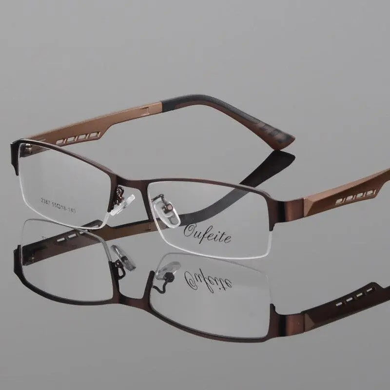 Women's Semi-Rimless Alloy Prescription Glasses 2387 — view 4 | Rx Spectacle
