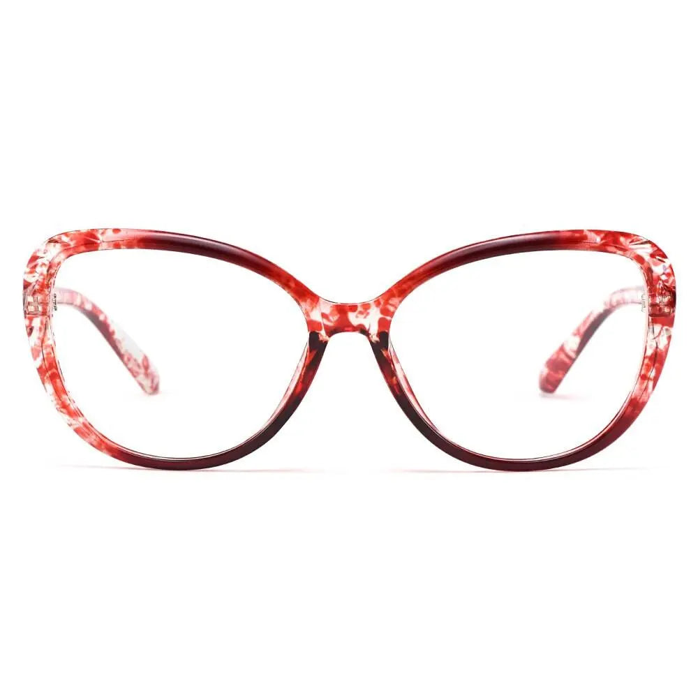 Women's Cat Eye Full Rim TR90 Oversized Prescription Glasses M1772 — view 3 | Rx Spectacle