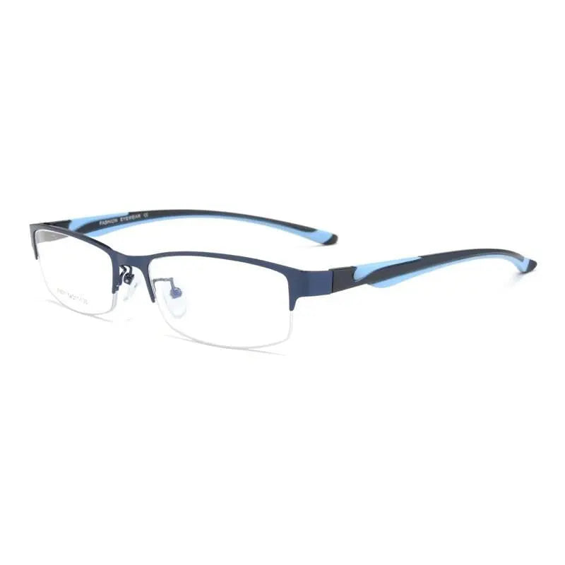 Unisex Semi-Rimless Stainless Steel Reading Glasses Xs671 — view 7 | Rx Spectacle