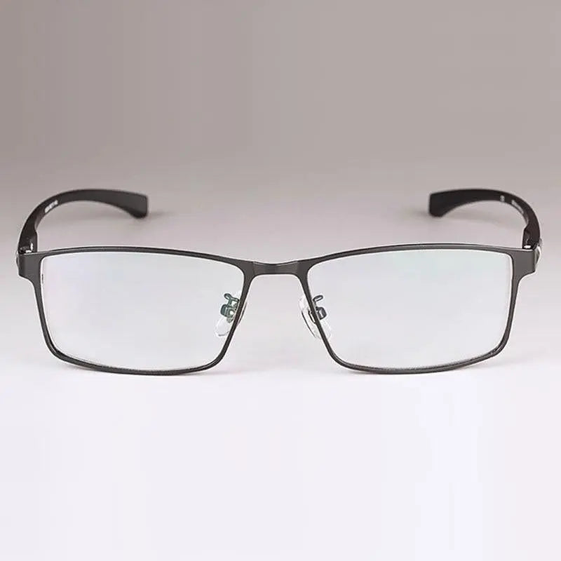 Men's Rectangular Full Rim Alloy Prescription Glasses — view 3 | Rx Spectacle