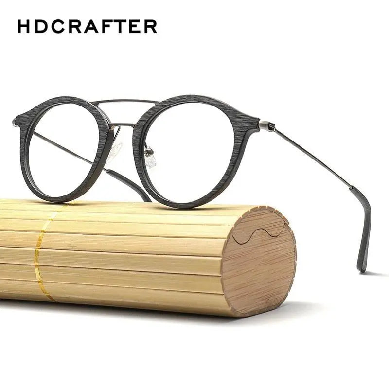Unisex Round Full Rim Alloy Double Bridge Prescription Glasses 4821 — view 2 | Rx Spectacle