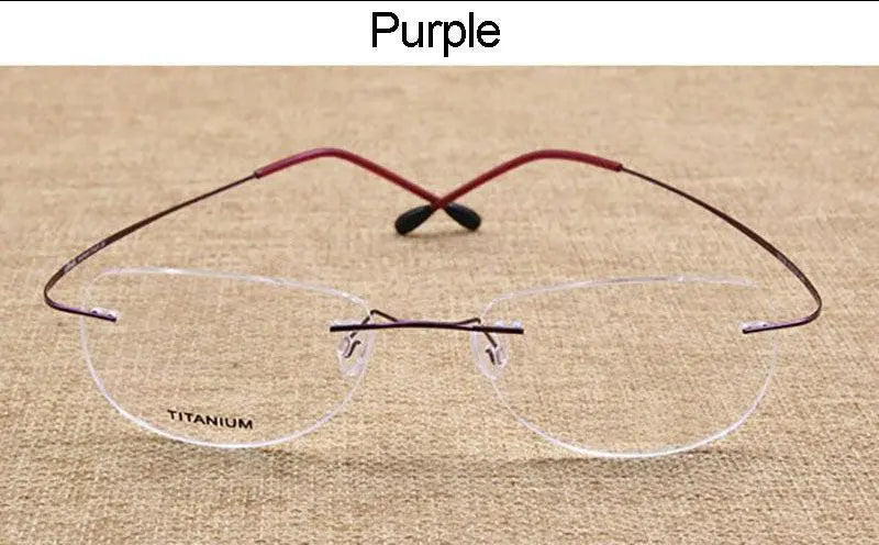 Unisex Rimless Titanium Prescription Glasses — view 7 | Rx Spectacle