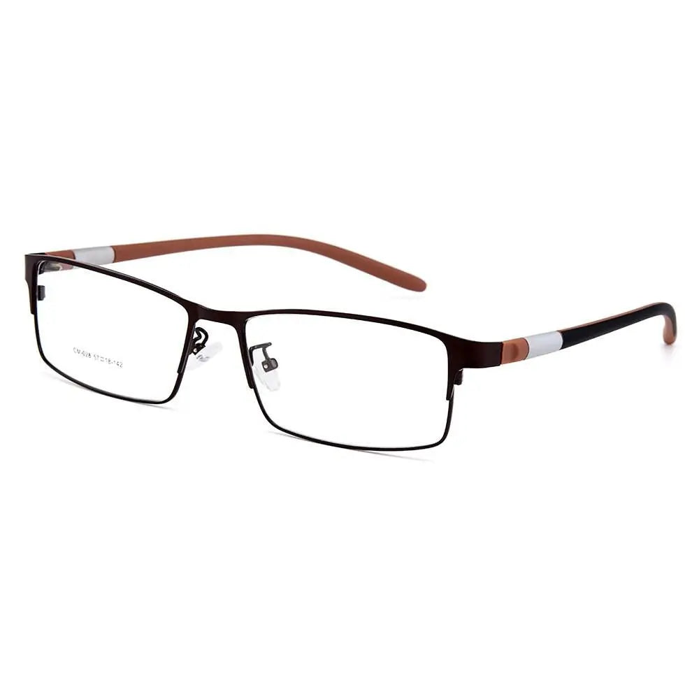 Men's Square Full Rim Titanium Prescription Glasses Y028 — view 10 | Rx Spectacle
