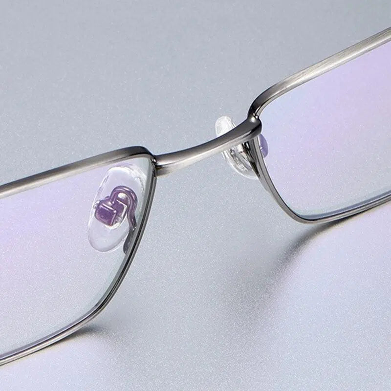 Men's Square Full Rim Alloy Prescription Glasses F3099 — view 7 | Rx Spectacle