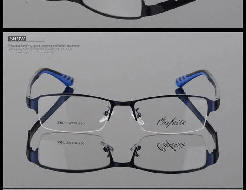 Women's Semi-Rimless Alloy Prescription Glasses 2387 — view 17 | Rx Spectacle