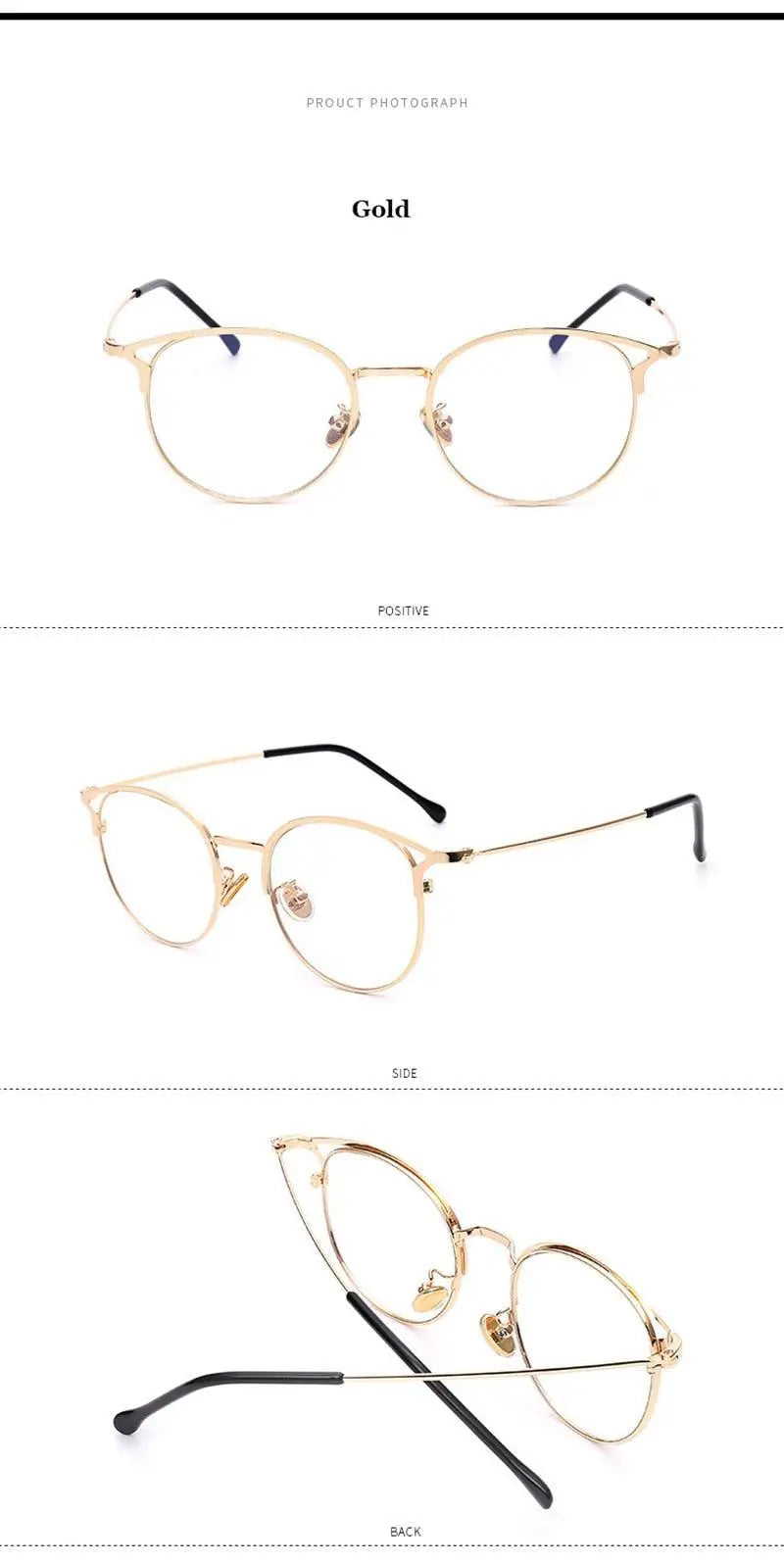 Cat Eye Full Rim Alloy Prescription Glasses 9029 — view 15 | Rx Spectacle