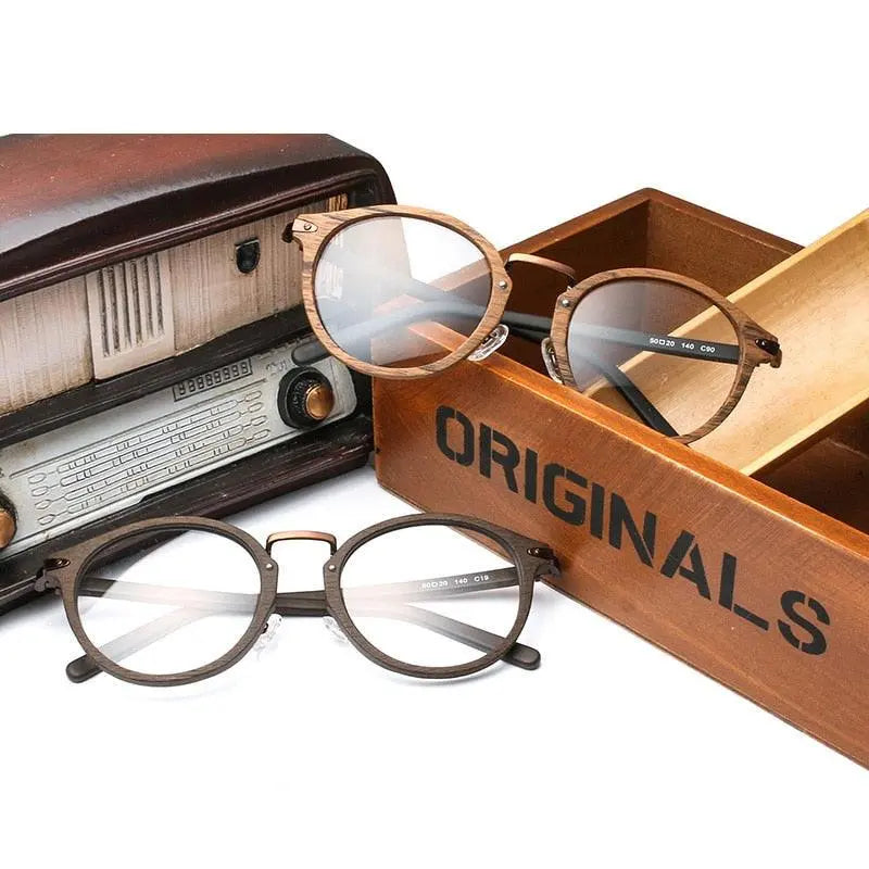 Unisex Round Full Rim Alloy Prescription Glasses Bc06 — view 13 | Rx Spectacle