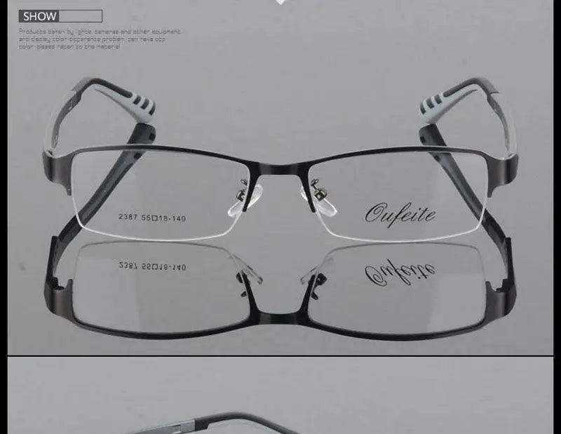 Women's Semi-Rimless Alloy Prescription Glasses 2387 — view 13 | Rx Spectacle