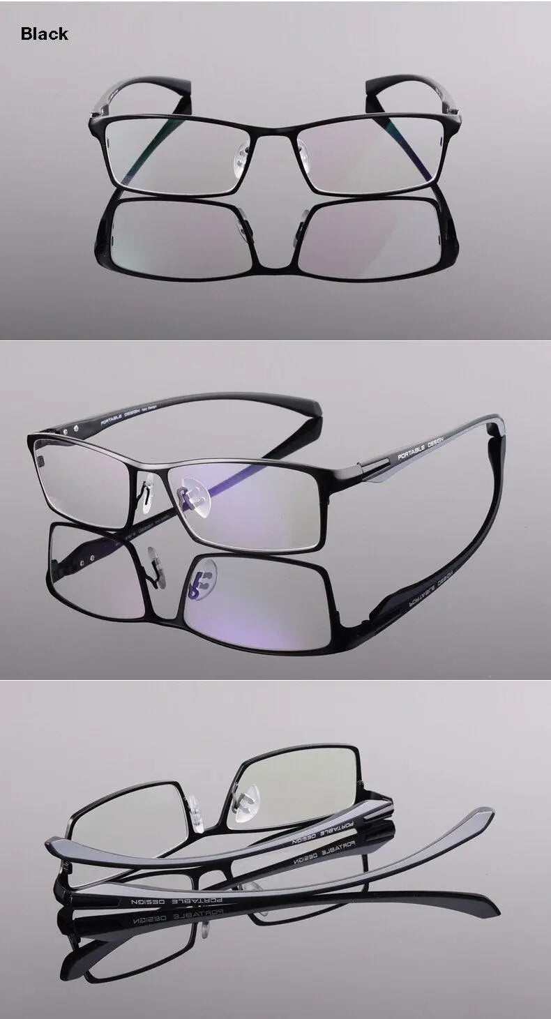 Men's Rectangular Full Rim Acetate Prescription Glasses — view 19 | Rx Spectacle