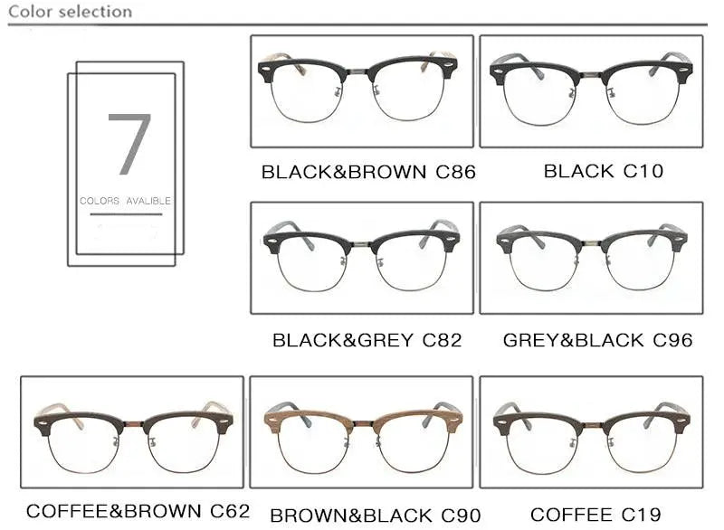 Unisex Round Full Rim Wood Prescription Glasses — view 19 | Rx Spectacle