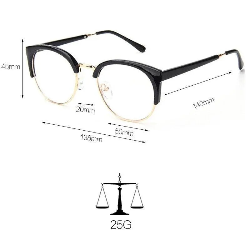 Women's Cat Eye Semi-Rimless Plastic Prescription Glasses 322 — view 10 | Rx Spectacle