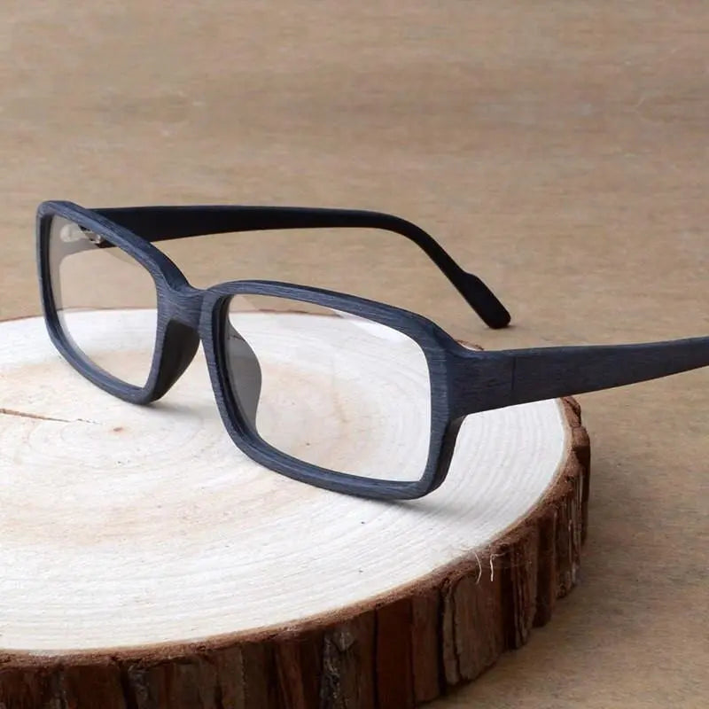 Unisex Rectangular Full Rim Wood Prescription Glasses Ta25596 — view 6 | Rx Spectacle