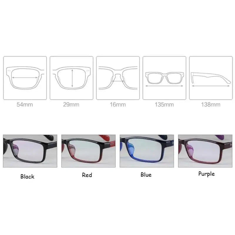 Unisex Square Full Rim TR90 Prescription Glasses 2300 — view 18 | Rx Spectacle