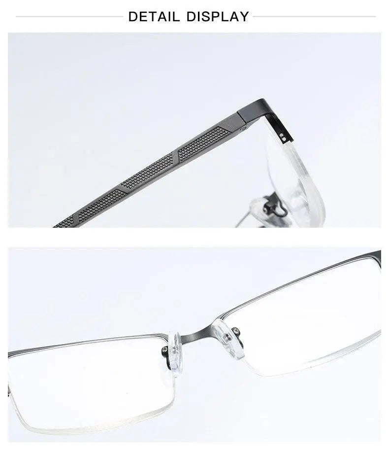 Unisex Semi-Rimless Alloy Reading Glasses Xm073 — view 13 | Rx Spectacle