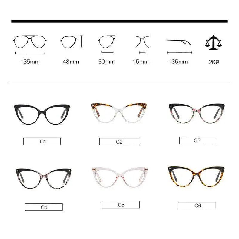 Women's Cat Eye Full Rim Acetate Prescription Glasses 93308 — view 6 | Rx Spectacle