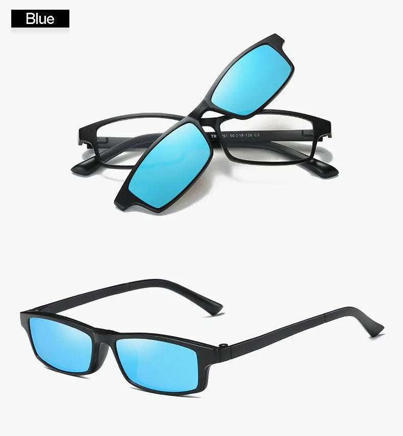 Women's Rectangular Full Rim TR90 Clip-On Prescription Glasses S206 — view 14 | Rx Spectacle