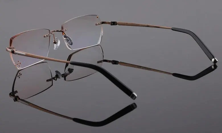 Men's Rimless Titanium Prescription Glasses 611 — view 11 | Rx Spectacle