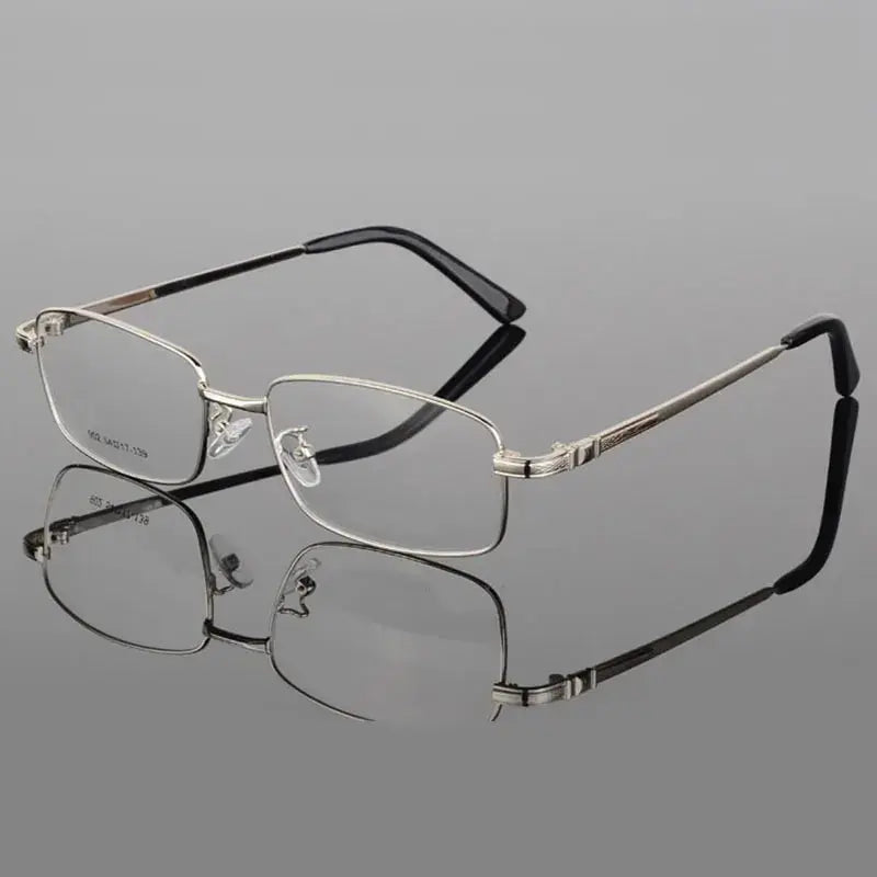 Unisex Square Full Rim Alloy Prescription Glasses 66902 — view 3 | Rx Spectacle
