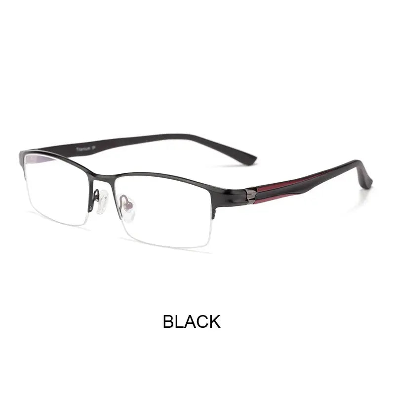 Unisex Browline Semi-Rimless Alloy Prescription Glasses 71801 — view 3 | Rx Spectacle