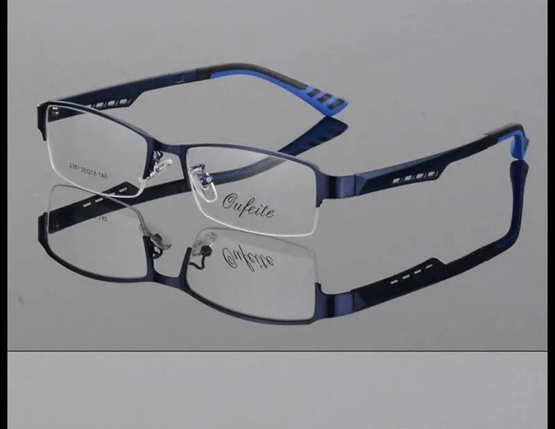 Women's Semi-Rimless Alloy Prescription Glasses 2387 — view 18 | Rx Spectacle