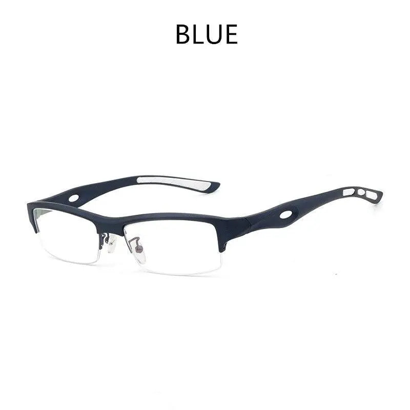 Men's Rectangular Semi-Rimless TR90 Prescription Glasses L1077 — view 11 | Rx Spectacle