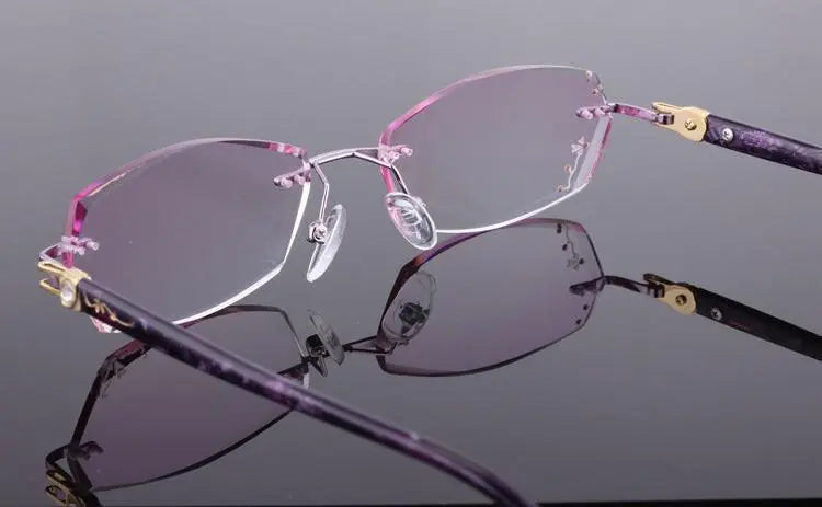 Unisex Rectangular Rimless Titanium Prescription Glasses 88005 — view 17 | Rx Spectacle