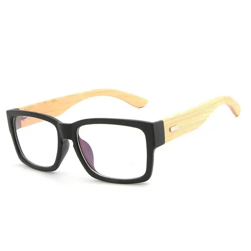 Unisex Rectangular Full Rim Wood Oversized Prescription Glasses 6823 — view 10 | Rx Spectacle