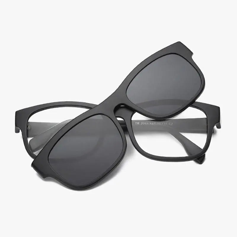 Unisex Square Full Rim Clip-On Prescription Glasses 2203 — view 2 | Rx Spectacle