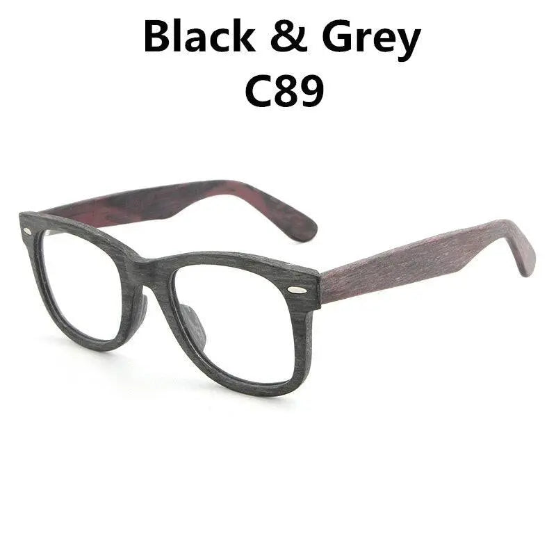 Unisex Square Full Rim Wood Prescription Glasses Lhb031 — view 12 | Rx Spectacle