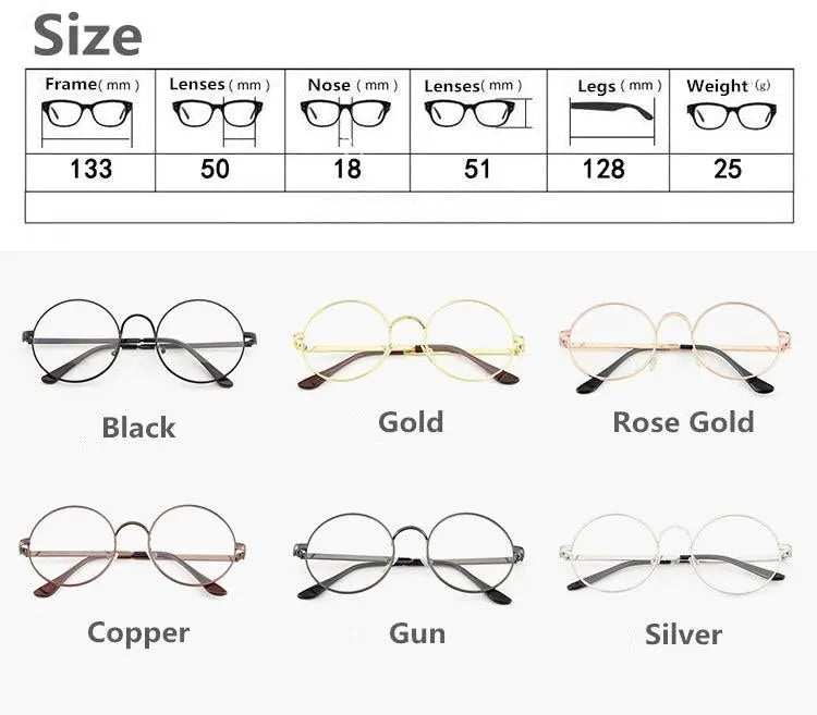 Women's Round Full Rim Alloy Prescription Glasses Lx3048 — view 11 | Rx Spectacle