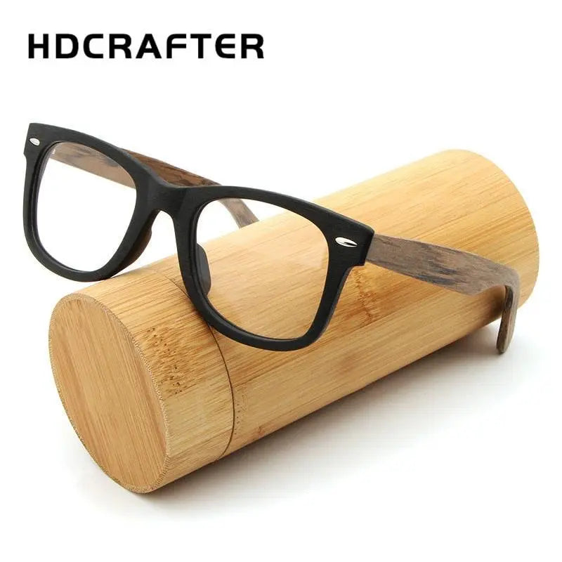 Unisex Square Full Rim Wood Prescription Glasses Lhb031 — view 8 | Rx Spectacle