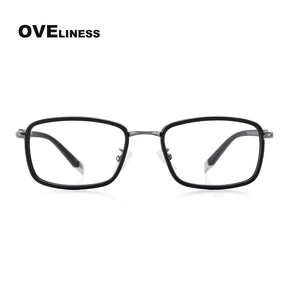 Unisex Square Full Rim Alloy Prescription Glasses 0037 — view 7 | Rx Spectacle