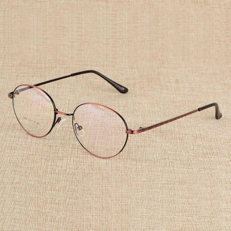 Unisex Round Full Rim Alloy Prescription Glasses J801 — view 22 | Rx Spectacle