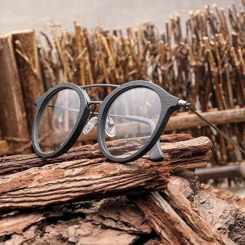 Unisex Round Full Rim Alloy Double Bridge Prescription Glasses 4821 — view 4 | Rx Spectacle