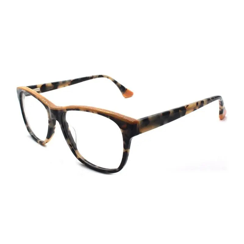 Unisex Square Full Rim Acetate Prescription Glasses 8040 — view 3 | Rx Spectacle